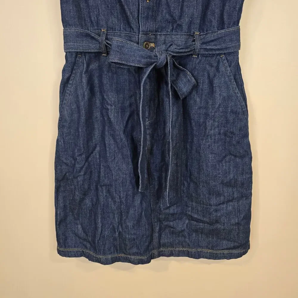 NEW NWT Women's J. Crew Denim Button Front Belted Shirt Dress | Size 2 - Picture 5 of 10